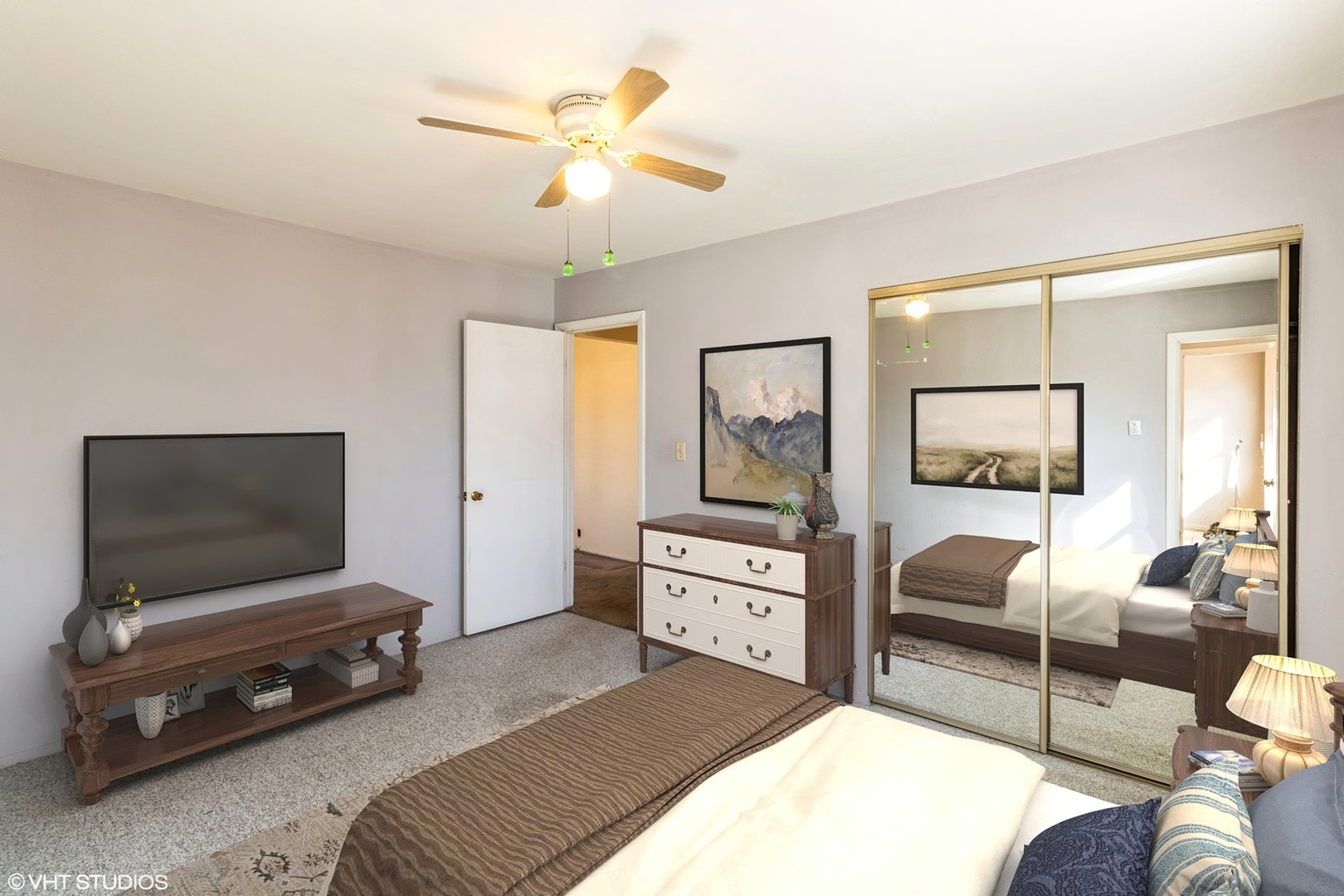 75 Carthage Lane Hoffman Estates, IL 60169 - Photo 20 of 33 a bedroom with furniture and a flat screen tv