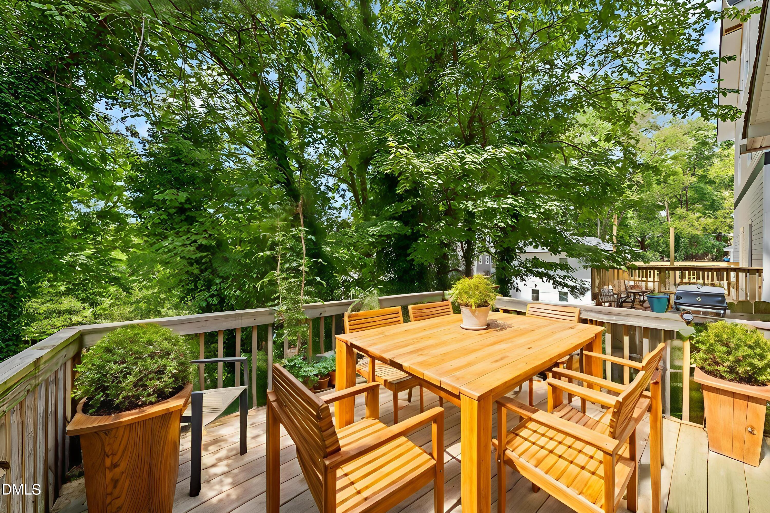 806 South Roxboro Street Durham, NC 27707 - Photo 24 of 25 a view of a balcony with wooden floor and outdoor seating