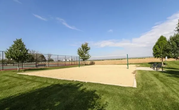 a view of an outdoor space and swimming pool