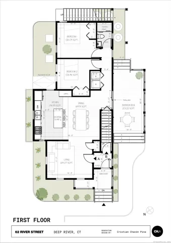 a picture of a bench in front of a window