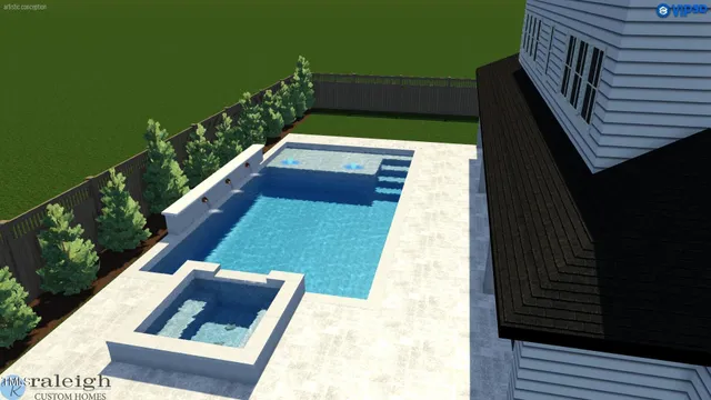 a balcony with wooden floor