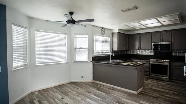 a view of a hallway with entryway