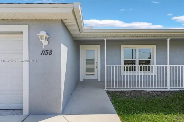 a front view of a house