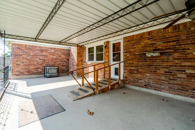 a view of backyard with green space
