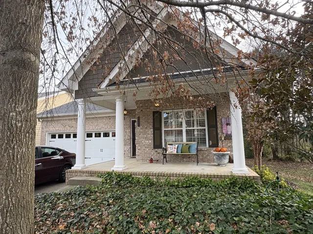 a view of a building with a large windows