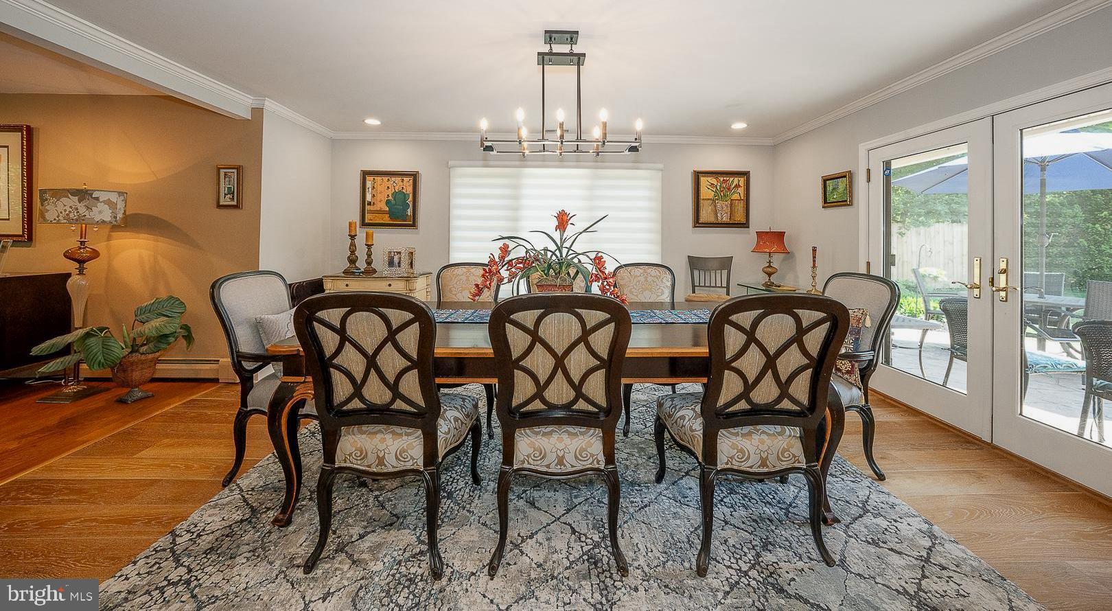 1436 Hillside Road Wynnewood, PA 19096 - Photo 11 of 42 Grand Dining Room, French Doors To Patio