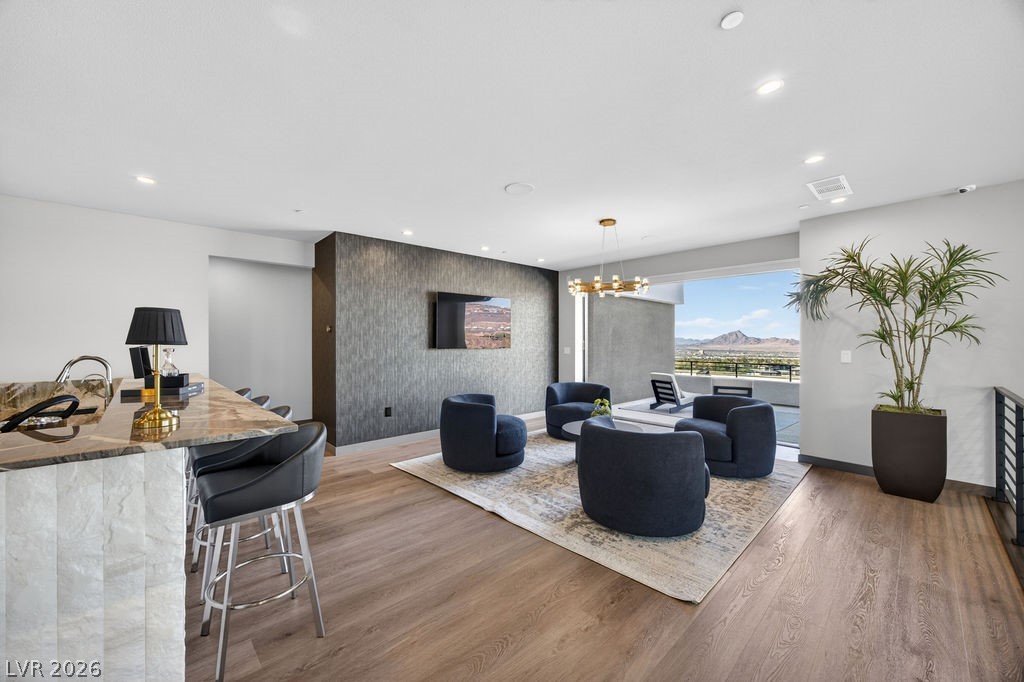 1456 Solitude Ridge Drive Henderson, NV 89012 - Photo 48 of 94 Lounge/Loft-level Lounge & Wet Bar with Balcony