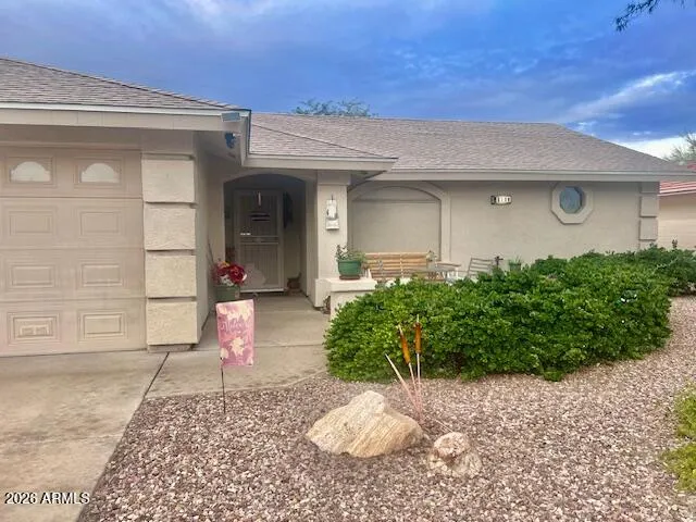 a front view of a house