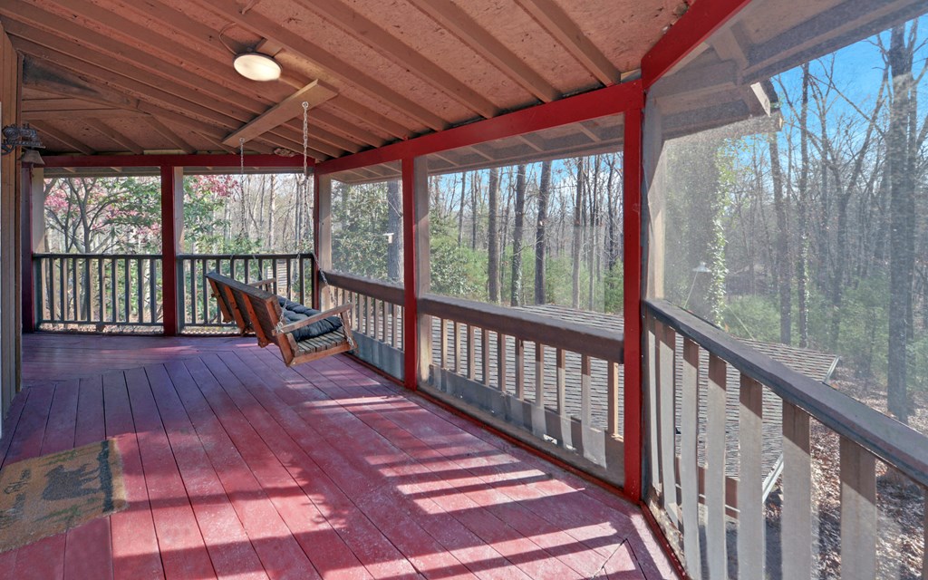 15 Trails End Road Blue Ridge, GA 30513 - Photo 33 of 46 a view of a balcony with wooden floor