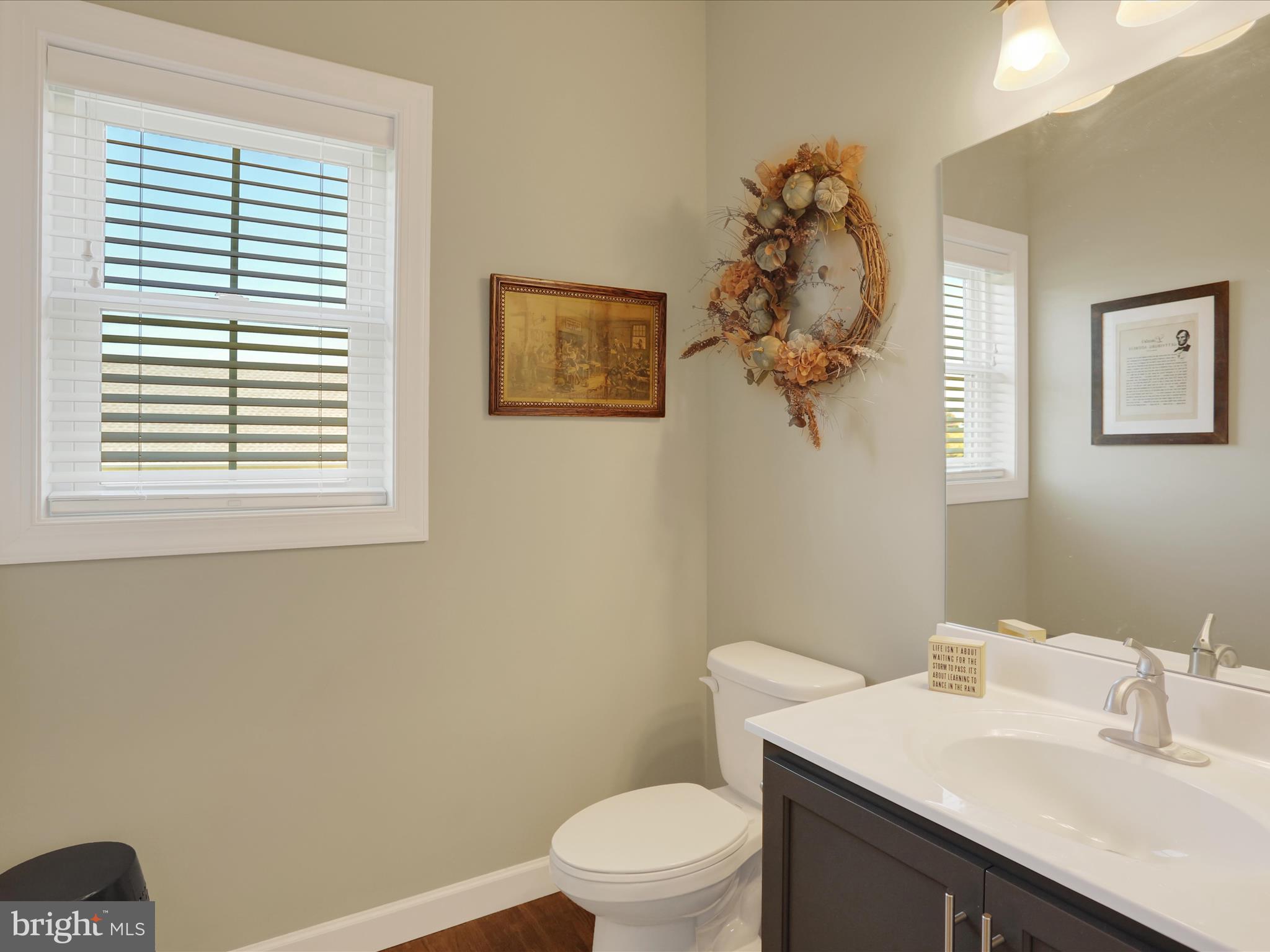 344 Hampshire Road Reading, PA 19608 - Photo 8 of 43 a bathroom with a toilet a sink and mirror