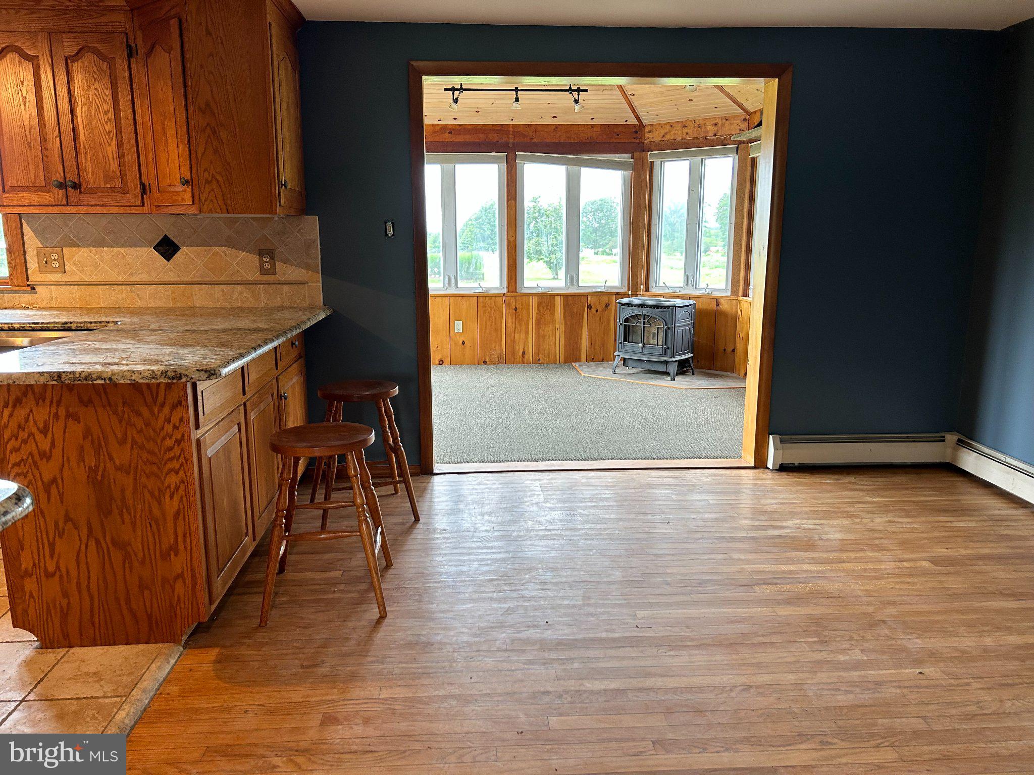 Dining room looking into sun room