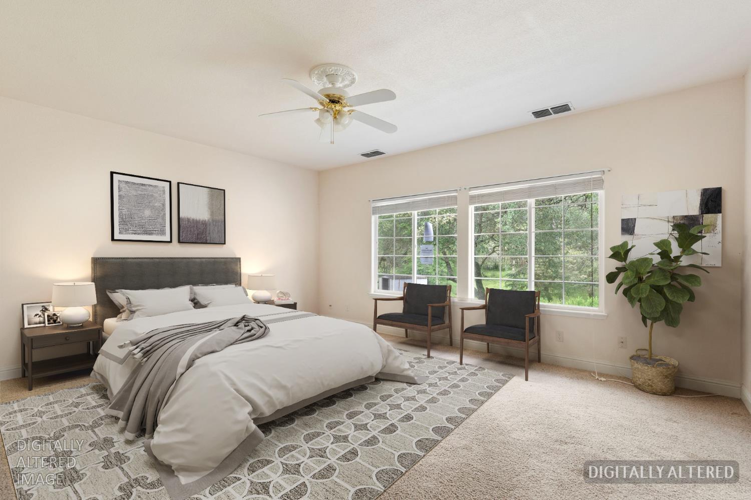 4410 Rossler Road Placerville, CA 95667 - Photo 21 of 35 a bedroom with a large bed and windows
