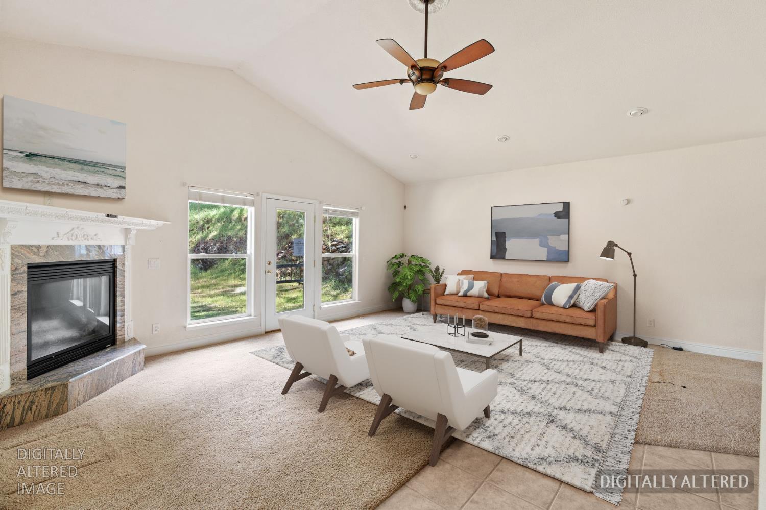 4410 Rossler Road Placerville, CA 95667 - Photo 8 of 35 a bedroom with furniture and a fireplace