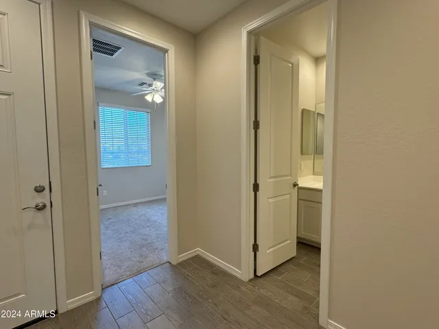 an empty room with a window