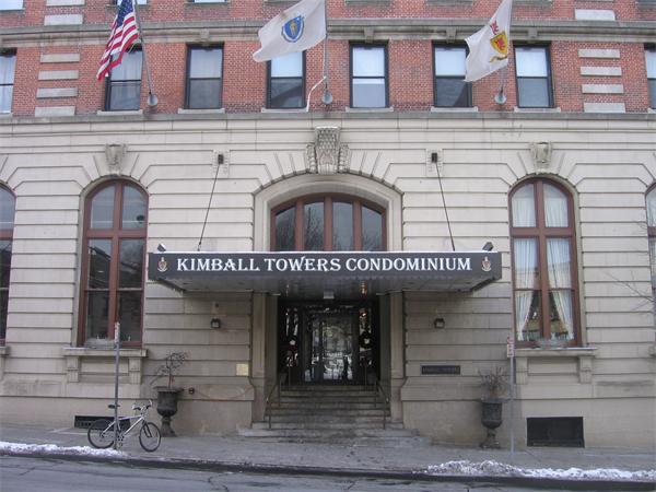 a front view of a building