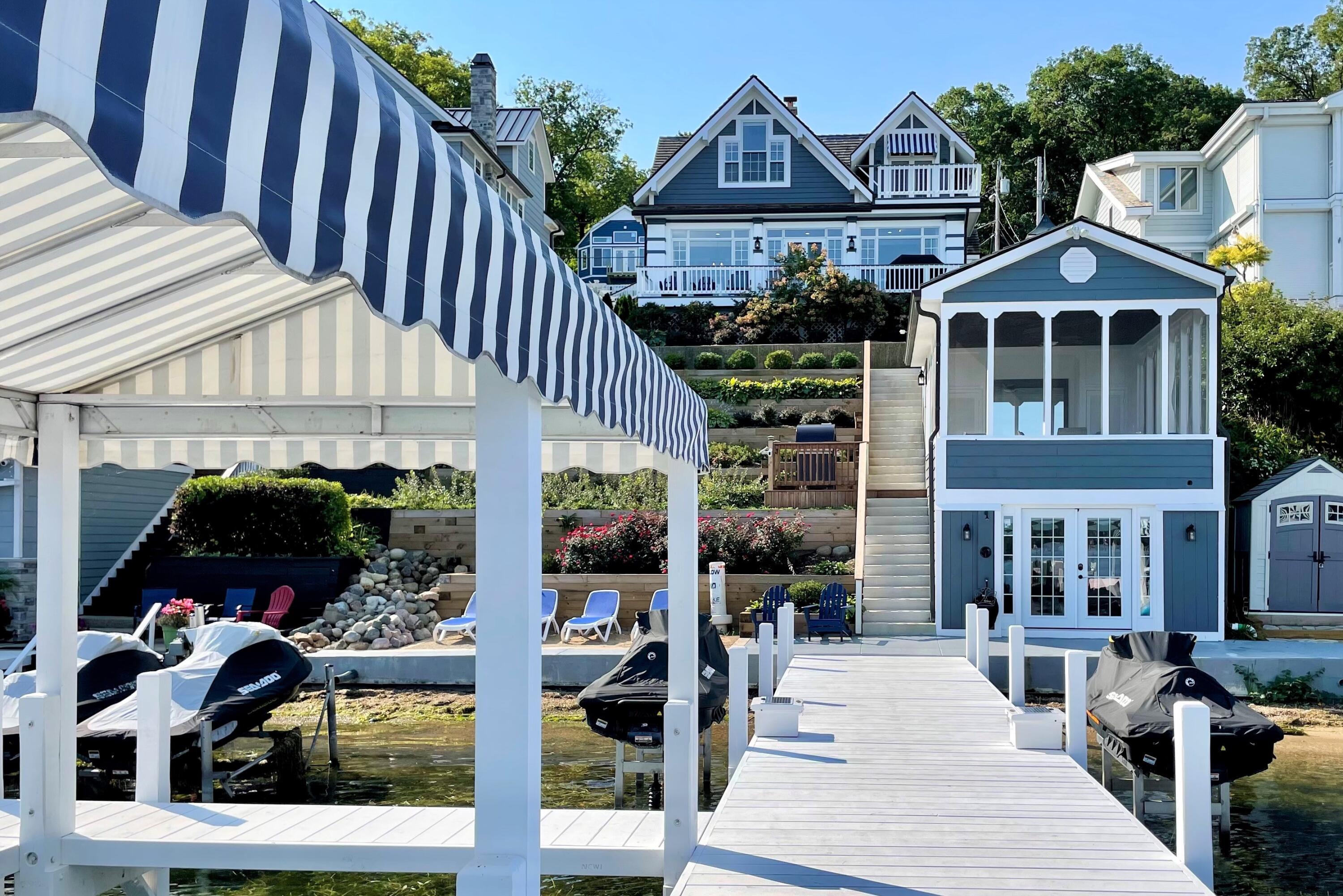 W4168 Lakeview Road Linn, WI 53147 - Photo 1 of 1 Lakefront w Boathouse & Pier