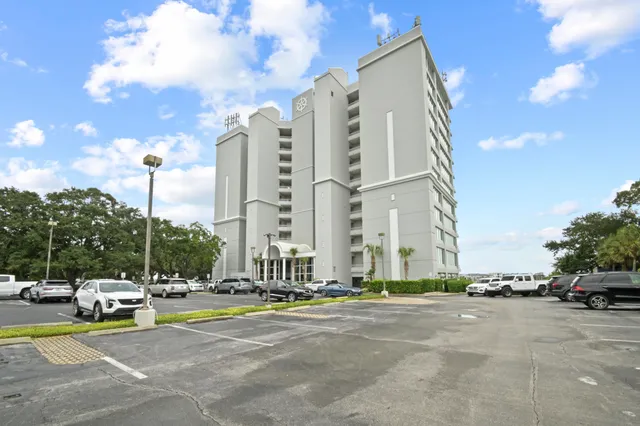 a view of a city with tall buildings