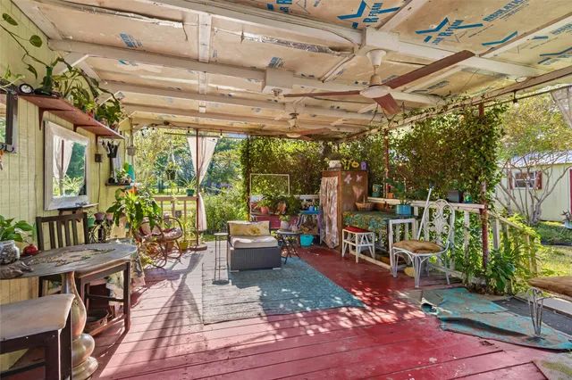 a outdoor space with furniture