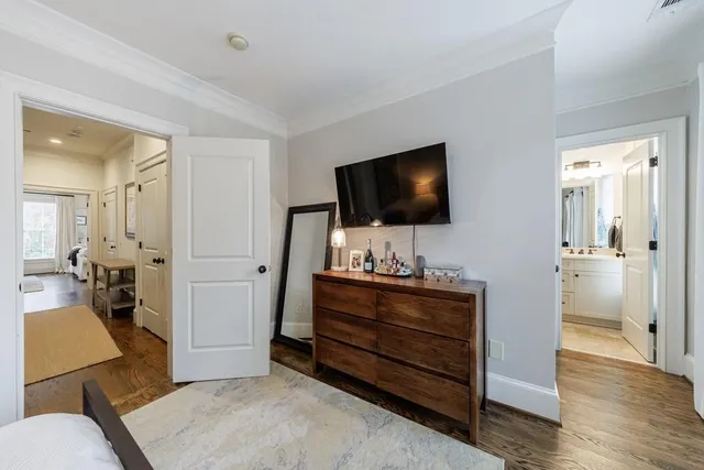 a roof deck view with a seating space