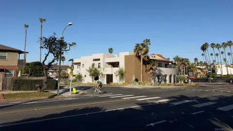 a view of a city street