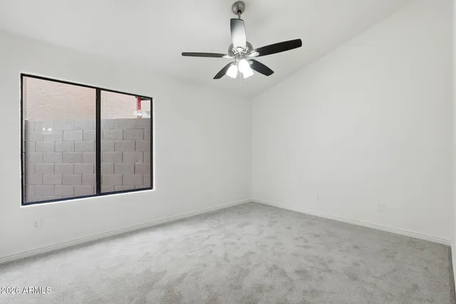 an empty room with a window