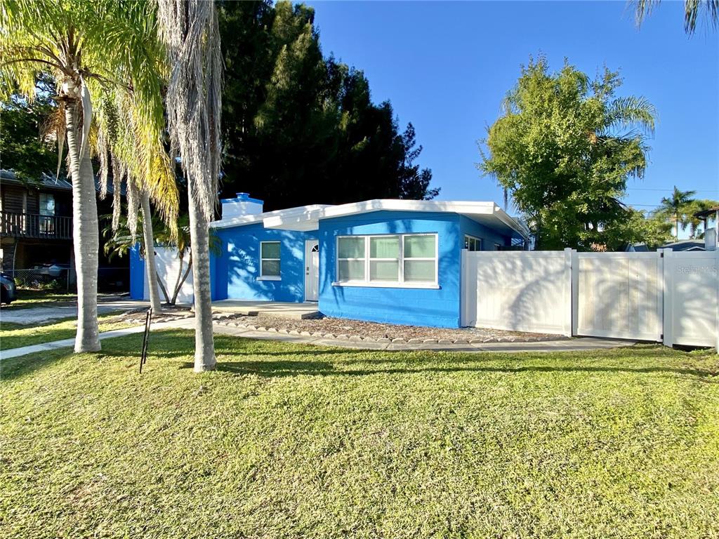 120 Grace Street Crystal Beach, FL 34681 - Photo 12 of 12 a view of pool with garden