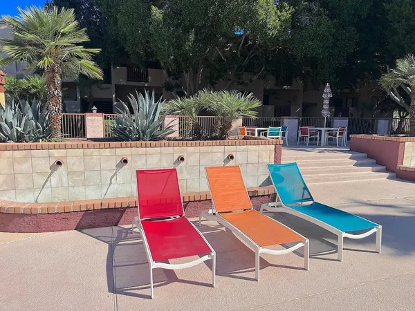 a view of outdoor space yard swimming pool and sitting area