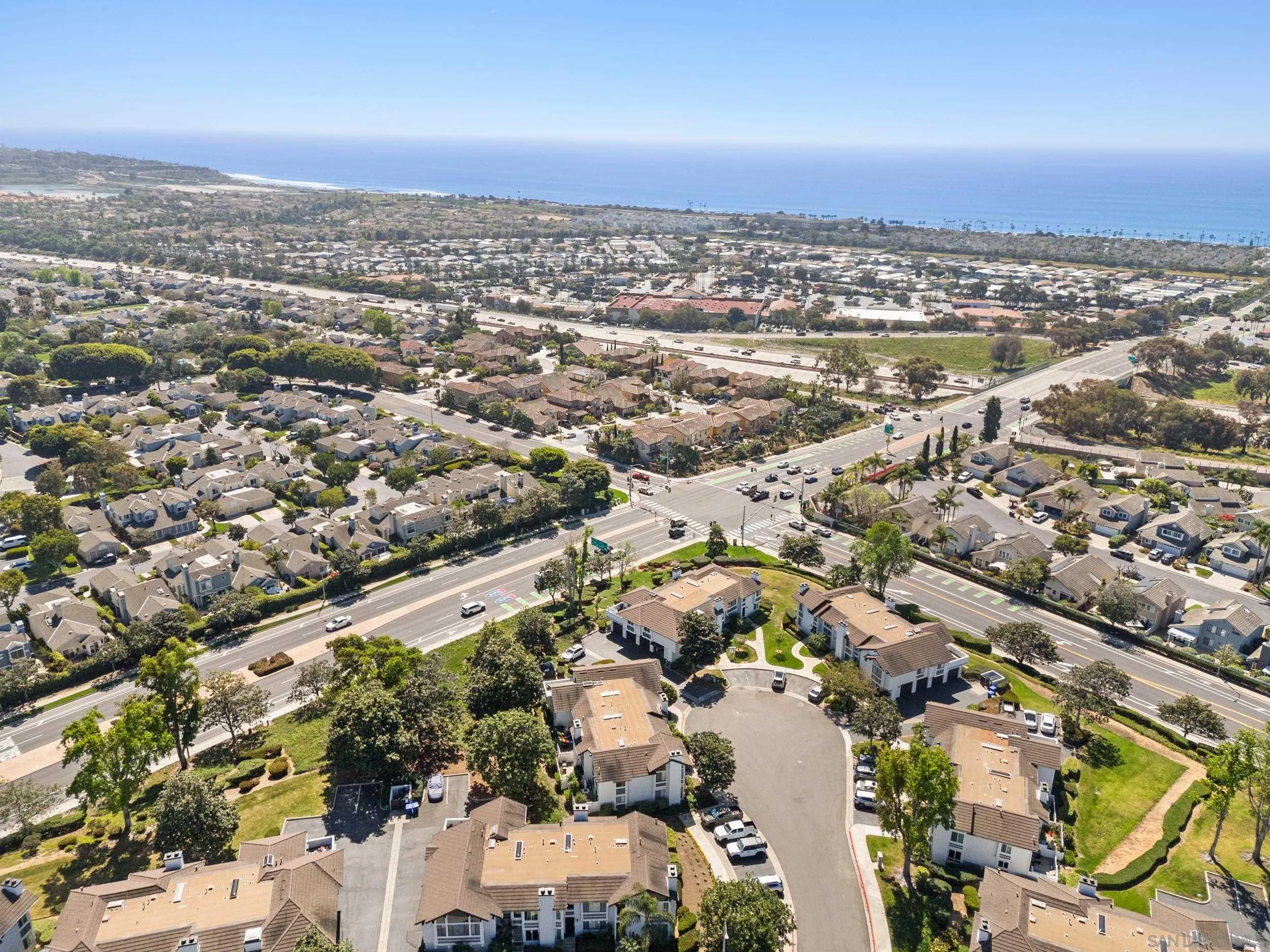 863 Violet Court Carlsbad, CA 92011 - Photo 34 of 37 an aerial view of a city with lots of residential buildings