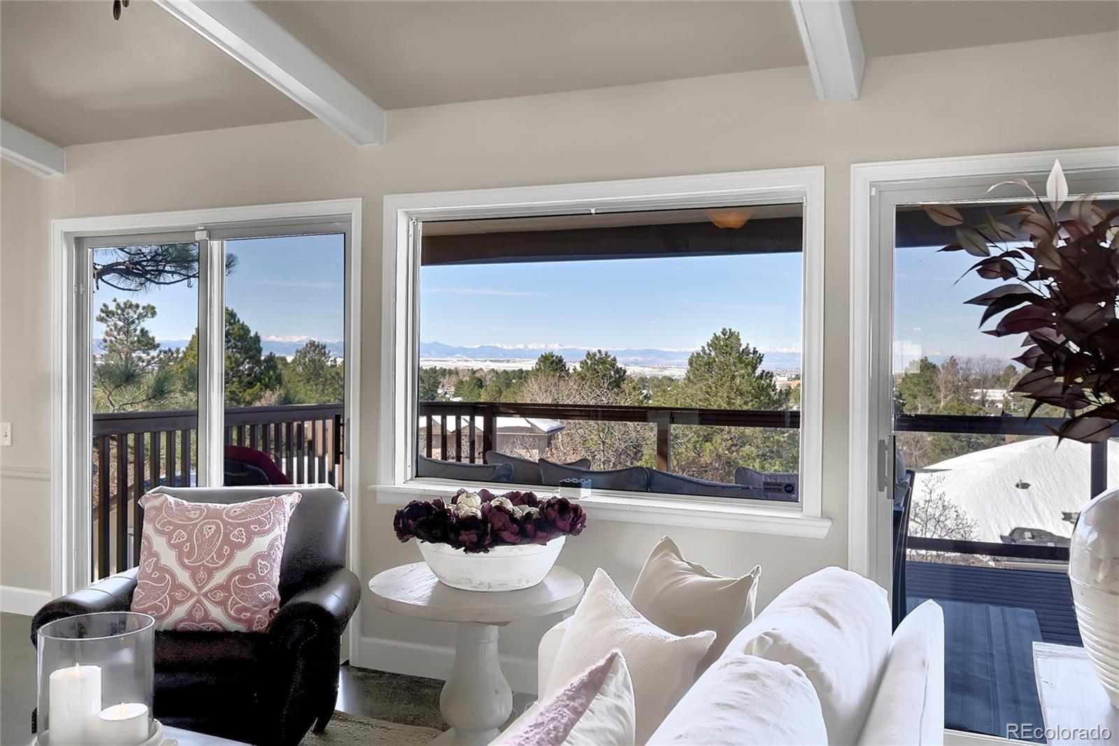 8717 Thunderbird Circle Parker, CO 80134 - Photo 9 of 50 a living room with furniture and a floor to ceiling window
