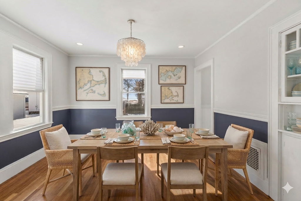 34 Lafayette Street Marblehead, MA 01945 - Photo 9 of 22 a view of a dining room with furniture window and wooden floor