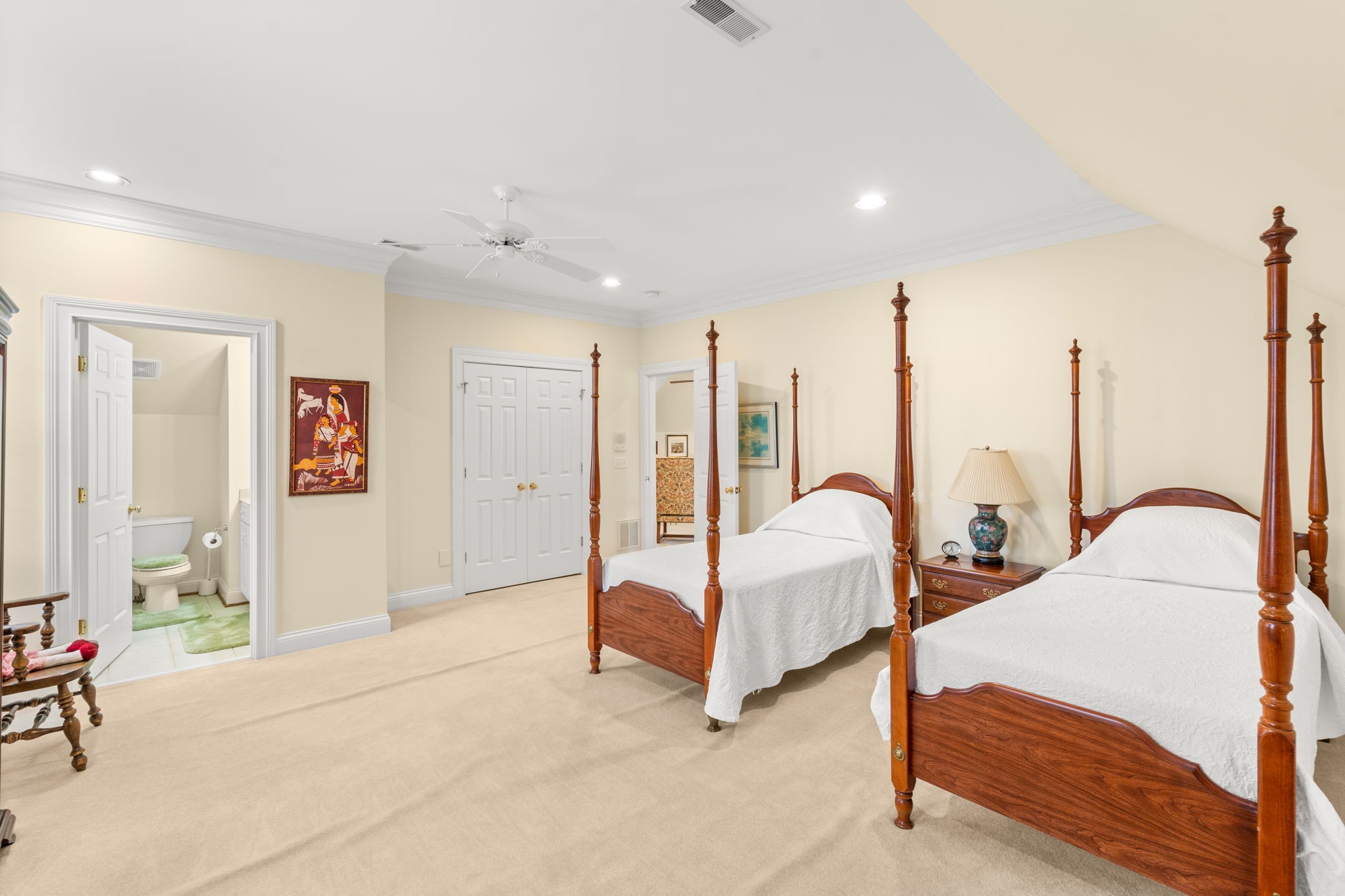 3210 Kinnard Springs Road Franklin, TN 37064 - Photo 34 of 64 a spacious bedroom with two beds and large window