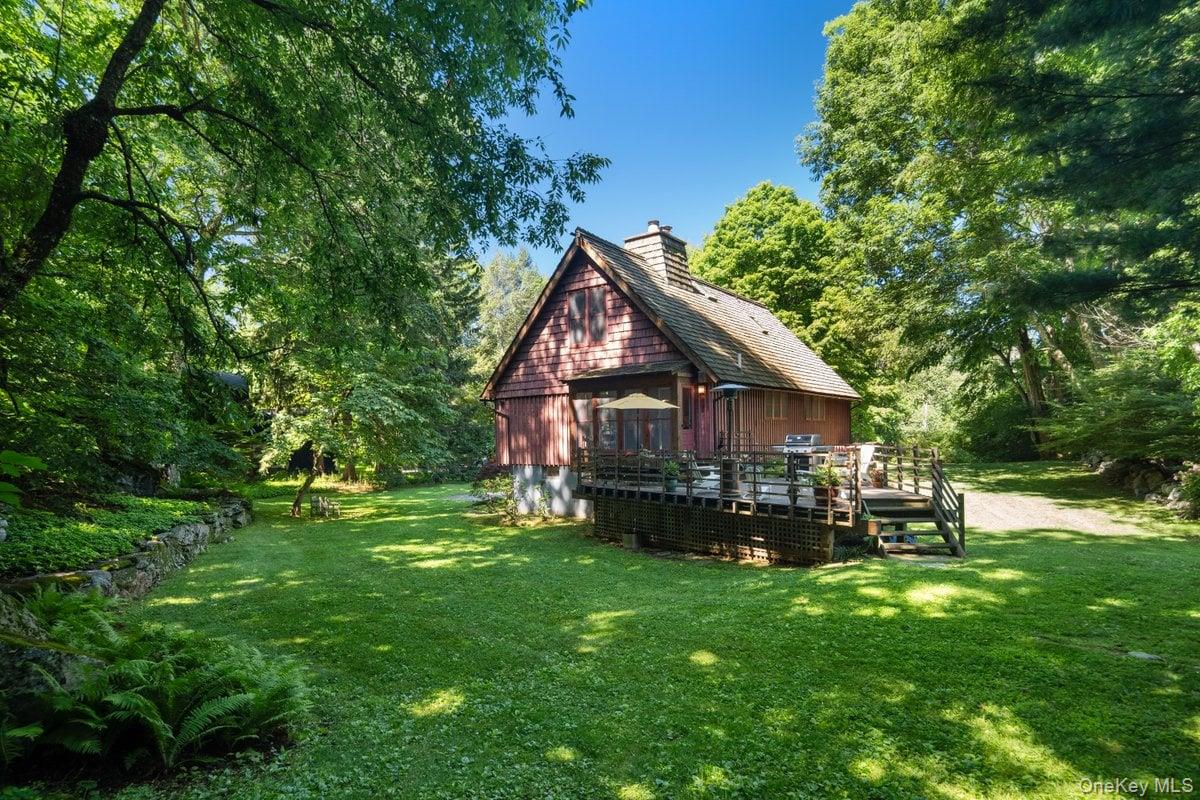 1821 Spring Valley Road Ossining, NY 10562 - Photo 38 of 48 A spacious yard, perfect for playing or gardening, surrounds the home. The back deck is immersed in natural beauty and offers privacy, making indoor-outdoor living at its finest.