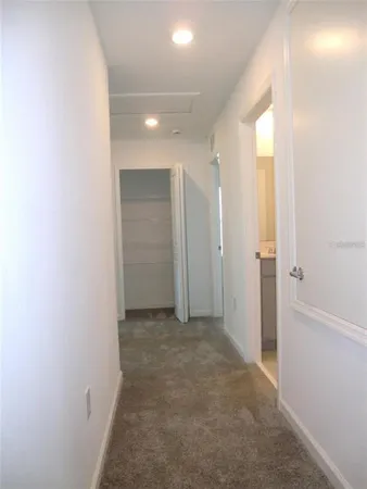 an empty room with closet