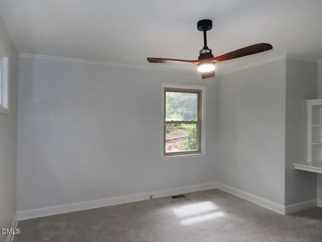 an empty room with a window