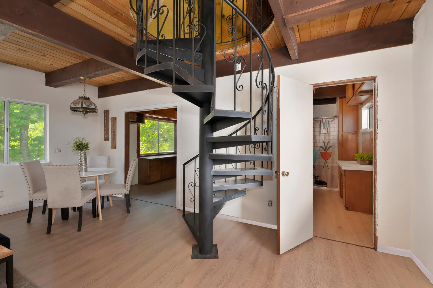 31055 Gold Run Road Gold Run, CA 95717 - Photo 14 of 35 a view of entryway and hall with wooden floor