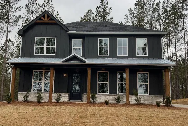 a front view of a house