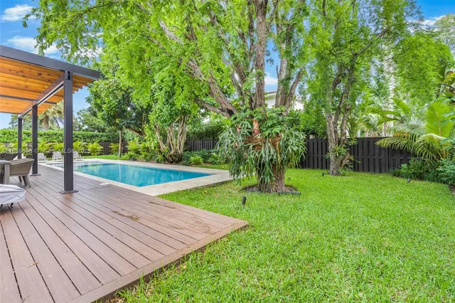 a view of a back yard