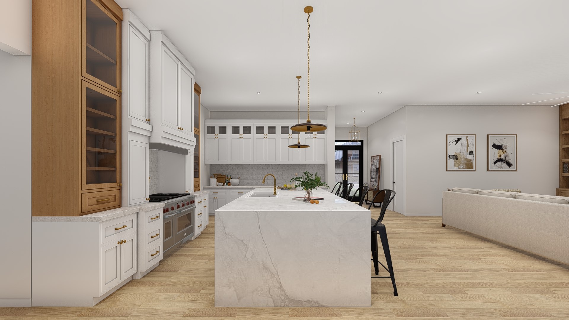 1237 Althea Drive Houston, TX 77018 - Photo 19 of 38 Family Kitchen These are Pre-Build Renderings, the home will vary from this photo.