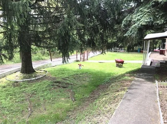 a view of a house with a yard