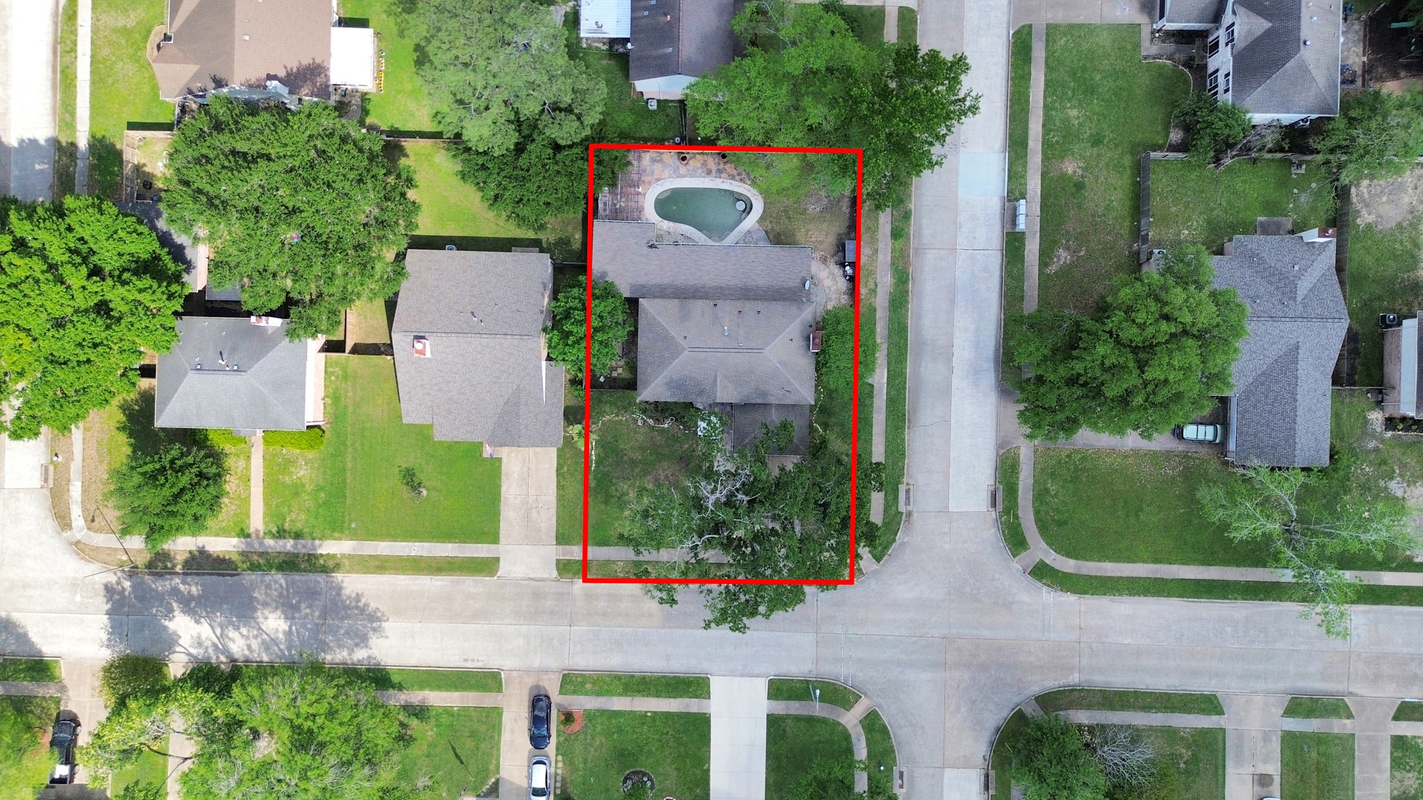12418 Mill Ridge Drive Cypress, TX 77429 - Photo 2 of 36 aerial view of a house with a yard and potted plants