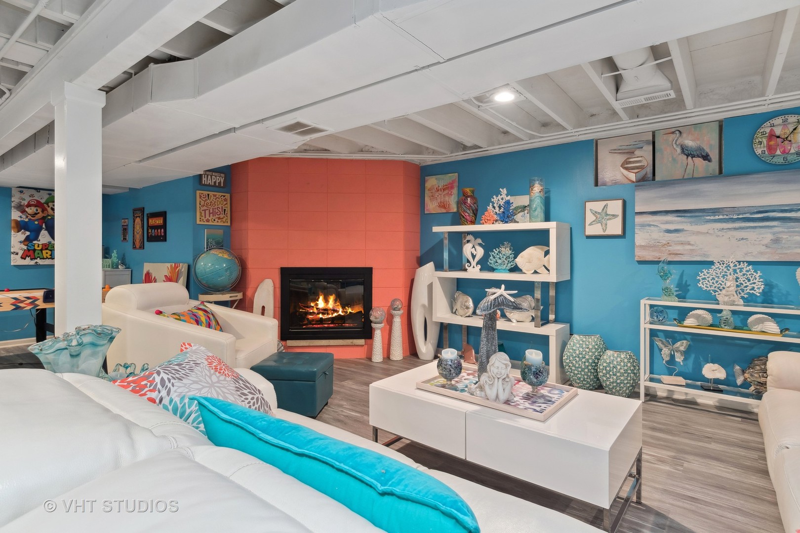 14107 Naperville Road Plainfield, IL 60544 - Photo 28 of 49 a living room with furniture and a fireplace