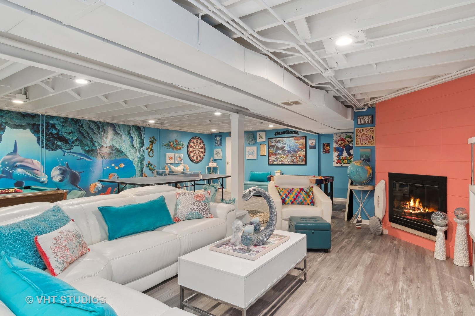 14107 Naperville Road Plainfield, IL 60544 - Photo 29 of 49 a living room with furniture and a fireplace