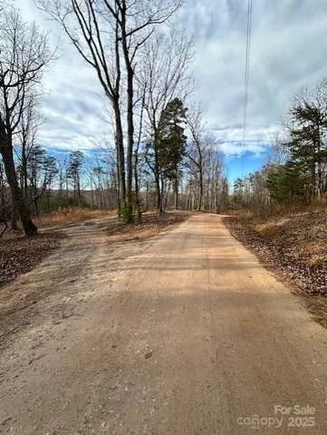 a backyard of a house with large trees