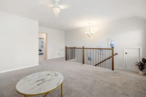 a view of a livingroom with a furniture
