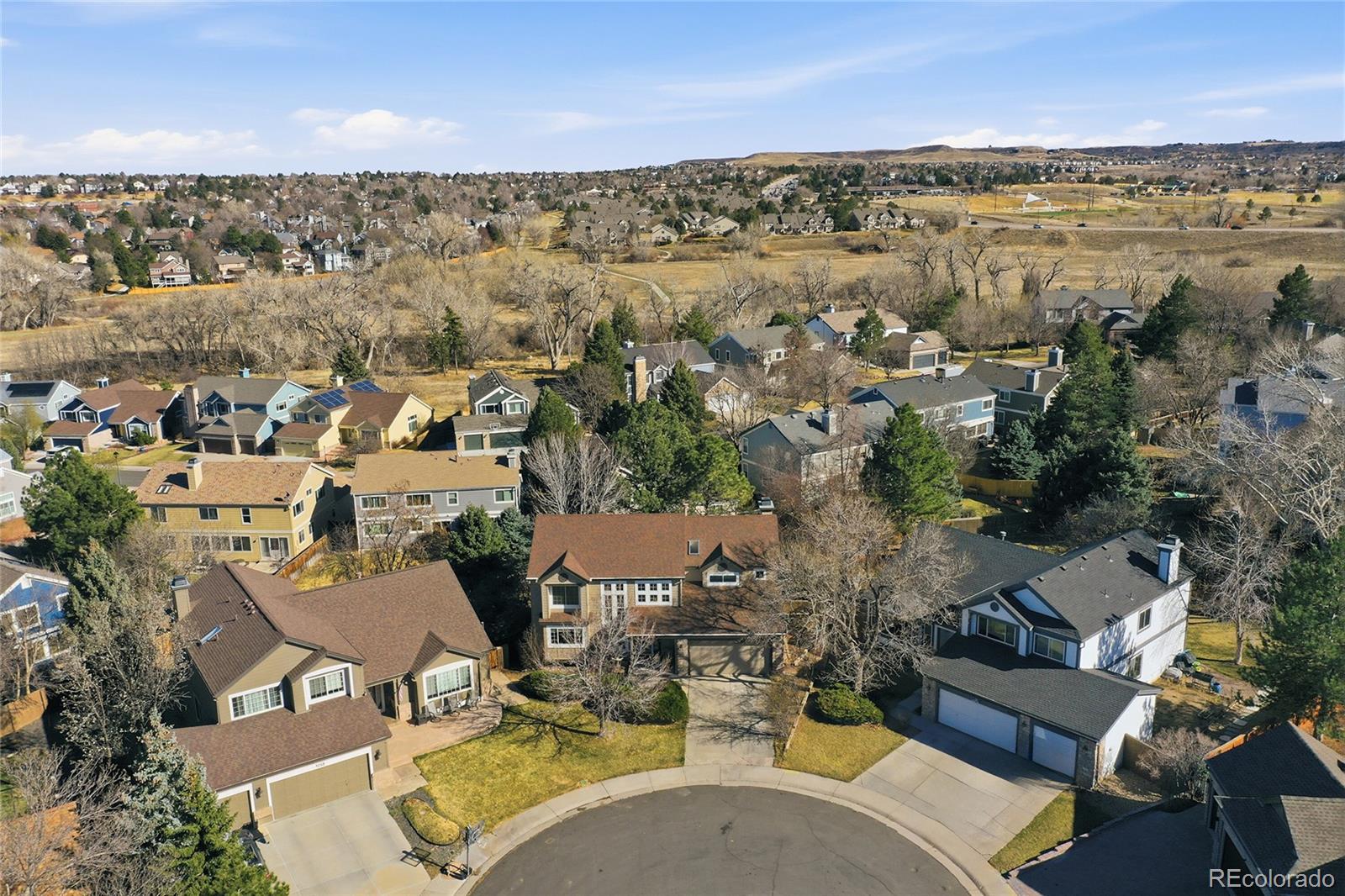 9264 Madras Court Highlands Ranch, CO 80130 - Photo 3 of 50 an aerial view of a house with outdoor space