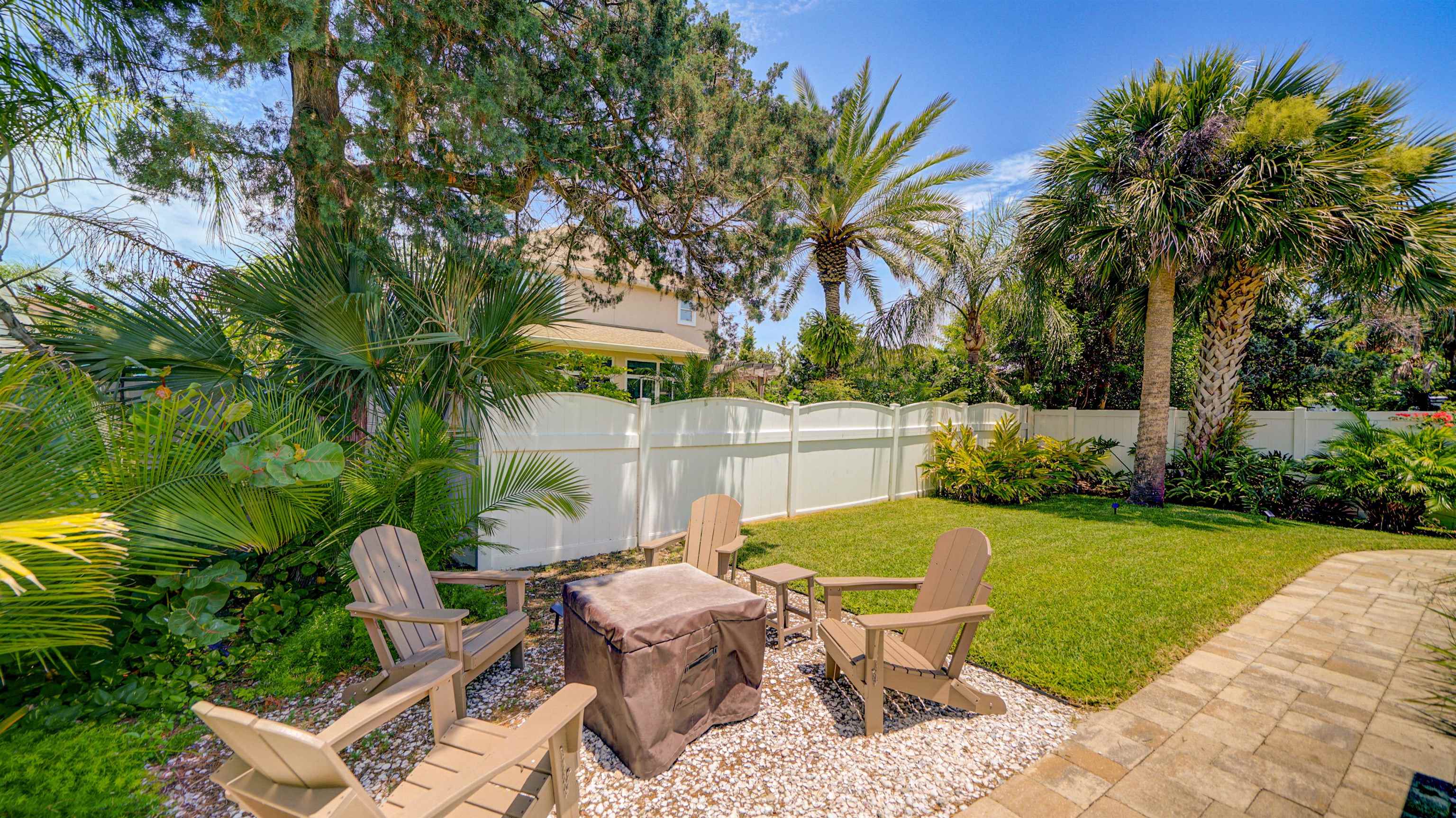 304 Ribault Street St. Augustine, FL 32080 - Photo 52 of 69 a view of a backyard with plants and lake view