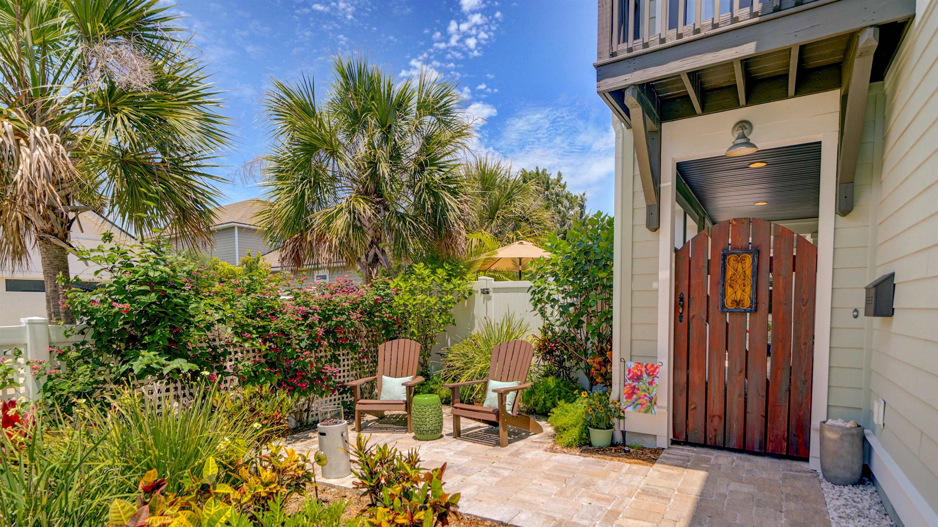 304 Ribault Street St. Augustine, FL 32080 - Photo 69 of 69 a backyard of a house with outdoor seating