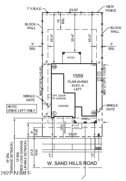 14798 West Sand Hills Road Surprise, AZ 85387 - Photo 4 of 5 plot plan