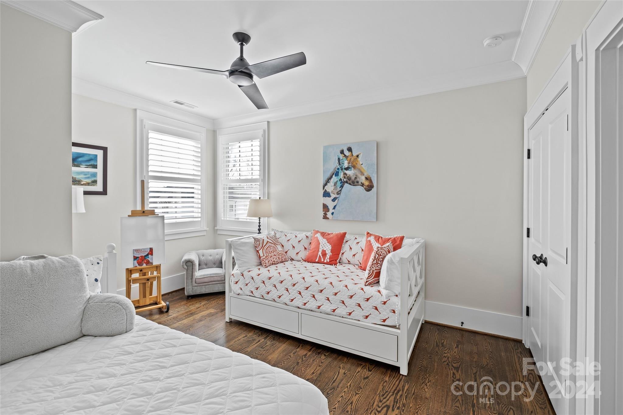 5629 Closeburn Road Charlotte, NC 28210 - Photo 35 of 44 a bedroom with a bed and a couch