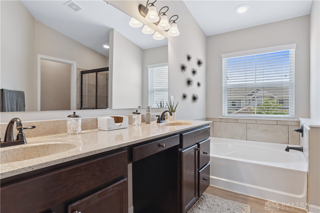 135 Rippling Brook Lane Springboro, OH 45066 - Photo 18 of 30 En suite bath with soaking tub and shower